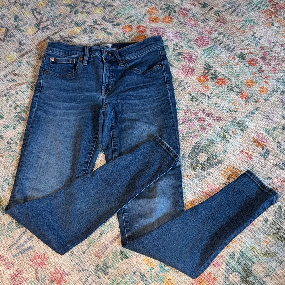 J. Crew Women's 8” Toothpick Skinny Jeans - Size 28 TALL